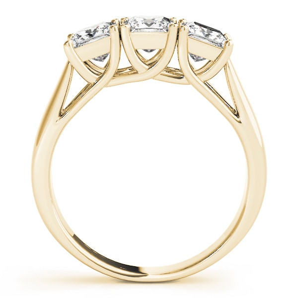 14K Yellow Gold 1/2 ct tw Three Stone Diamond Engagement Ring