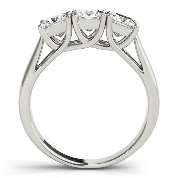 Platinum 1/2 CT Three-Stone Princess Diamond Ring