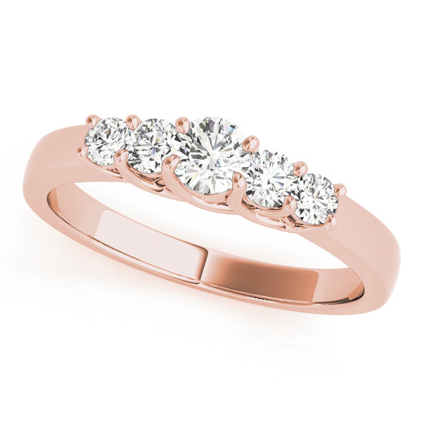 18K Rose Gold 0.7 ct Diamond Wedding Ring