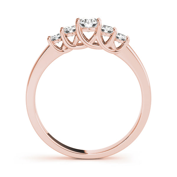 14K Rose Gold 1 CT Diamond Wedding Band