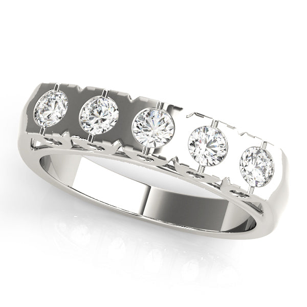 14K White Gold 1 ct Diamond Wedding Ring