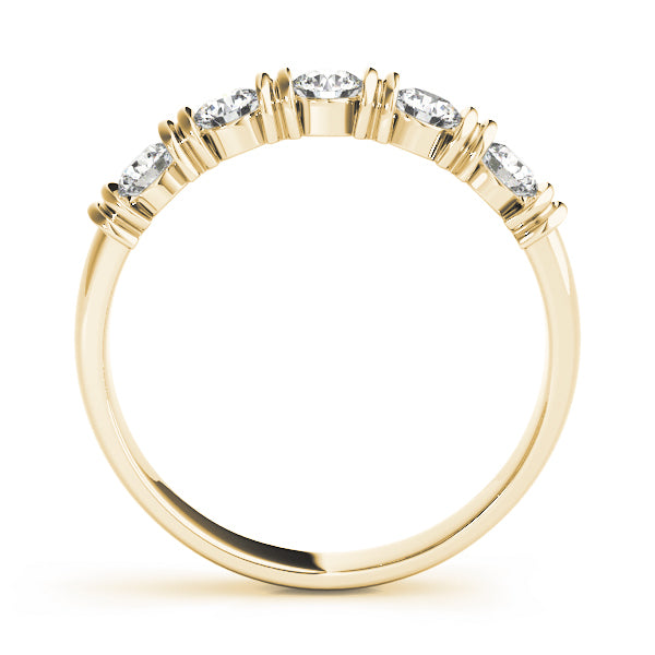 18K Yellow Gold 1/2 CT Diamond Wedding Band