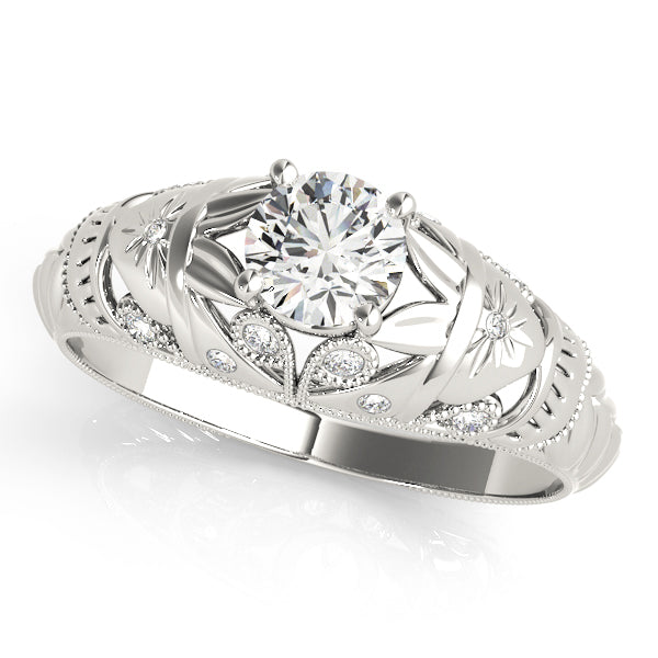 Vintage 0.33ct Round Diamond Engagement Ring