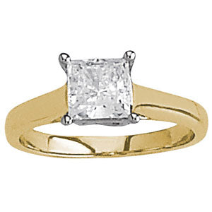 18K Yellow Gold 5/8 ct tw Trellis Diamond Engagement Ring