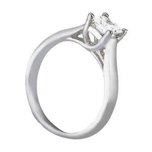 Platinum White Diamond Trellis Engagement Ring