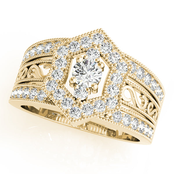 18K Yellow Gold Multi-Diamond Fashion Ring