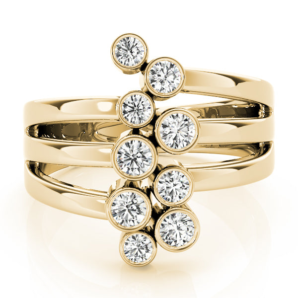 18K Yellow Gold Multi-Diamond Fashion Ring
