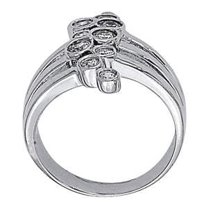 White Gold Multi-Diamond Fashion Statement Ring