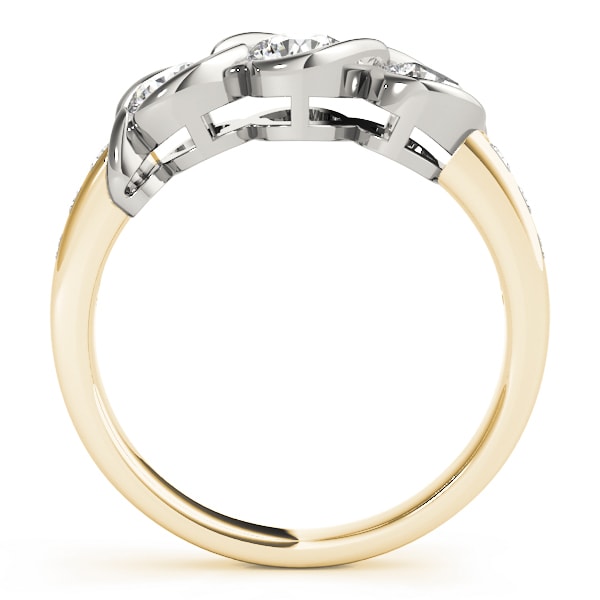 14K Yellow Gold 1 ct tw Three Stone Diamond Engagement Ring