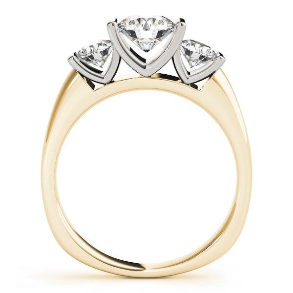 14K Yellow Gold 1 1/4 ct tw Three Stone Diamond Engagement Ring