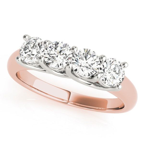 18K Rose Gold 1 ct tw Diamond Wedding Ring