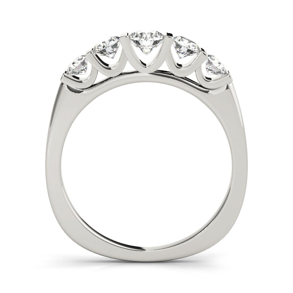 Platinum 1 CT Round Diamond Wedding Band
