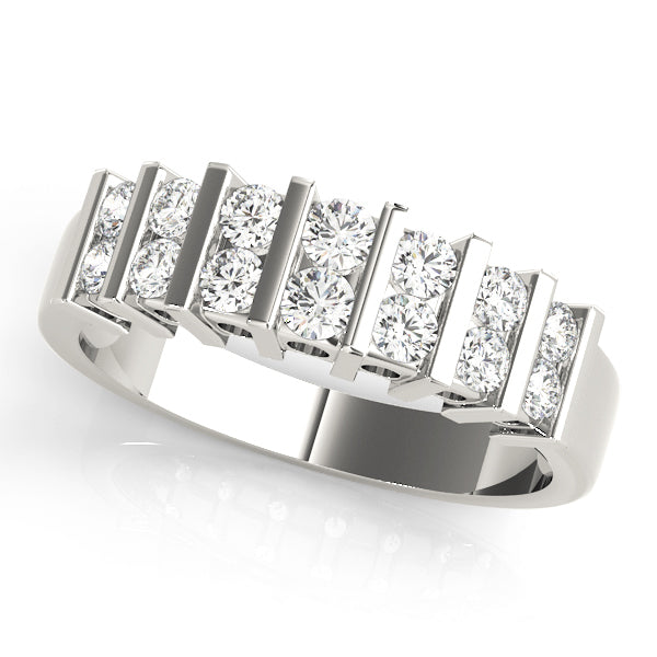 18K White Gold 1/2 ct Diamond Wedding Band
