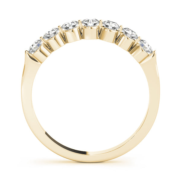 18K Yellow Gold Round Diamond Wedding Ring