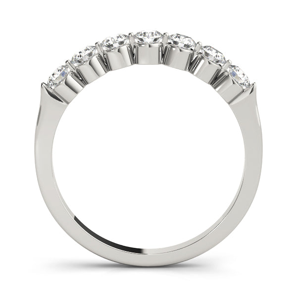 18K White Gold 7-Stone Diamond Wedding Ring