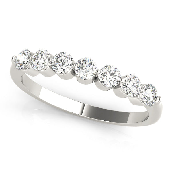 14K White Gold Diamond Multi-Stone Wedding Ring