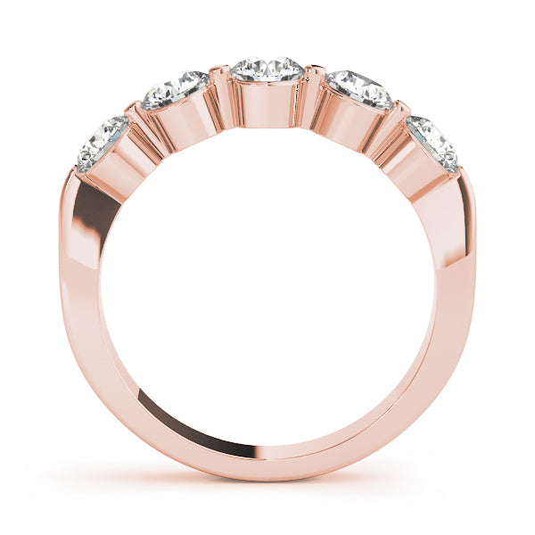 14K Rose Gold Diamond Wedding Ring