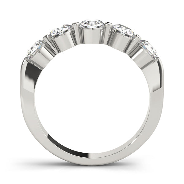 Platinum 1 CT Diamond Multi-Stone Wedding Band