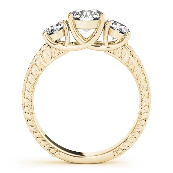 14K Yellow Gold 2 3/8 ct tw Three Stone Diamond Engagement Ring