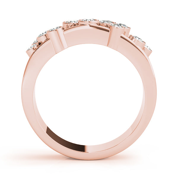 18K Rose Gold Multi-Diamond Fashion Ring