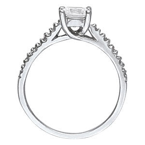 14K White Gold 1/4 ct Diamond Wedding Band