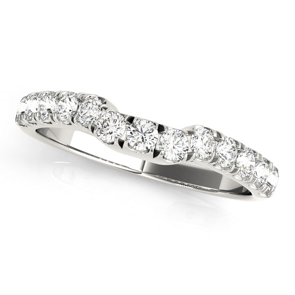 14K White Gold 1/3 ct Diamond Wedding Band