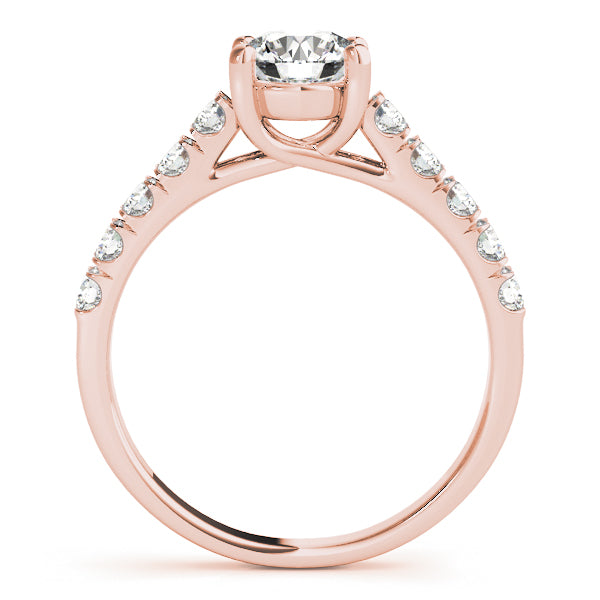 1 CT Rose Gold Round Diamond Engagement Ring