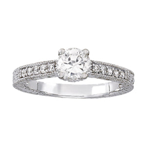 Platinum 1 3/8 ct tw Vintage Diamond Engagement Ring