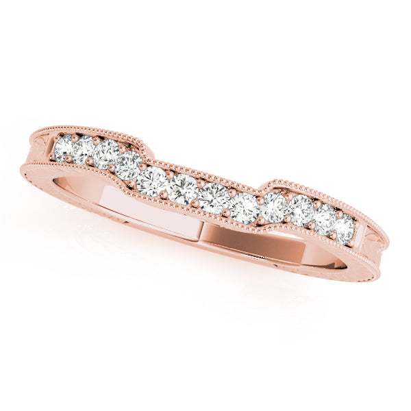 Rose Gold 1/4 CT Diamond Wedding Band