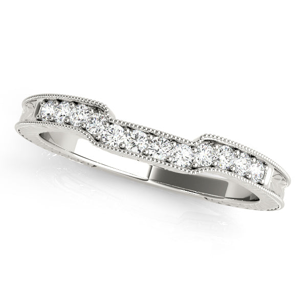 Platinum 1/4 CT Diamond Wedding Band Ring