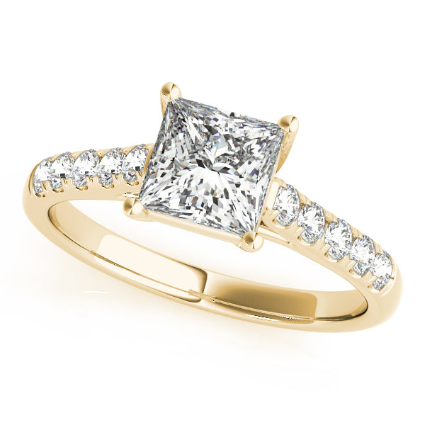 18K Yellow Gold 1 ct tw Trellis Diamond Engagement Ring