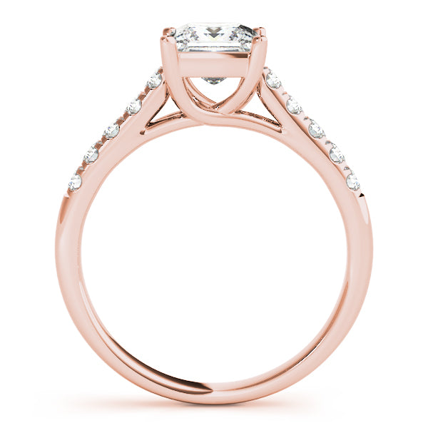 14K Rose Gold 1 ct tw Trellis Diamond Engagement Ring