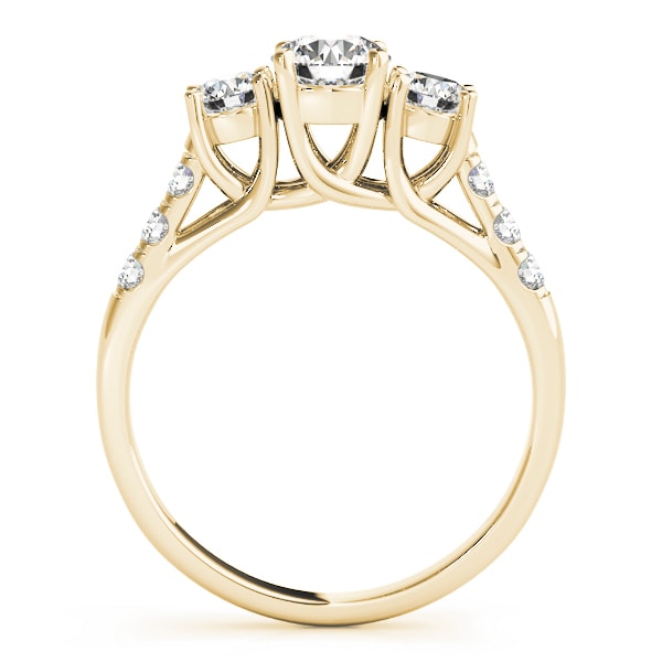 18K Yellow Gold 1/2 ct tw Three Stone Diamond Engagement Ring