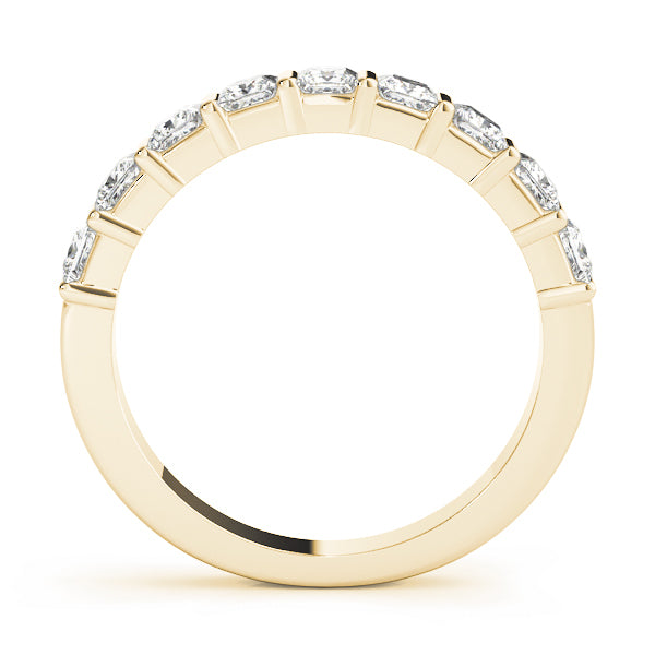 14K Yellow Gold Square Diamond Wedding Ring