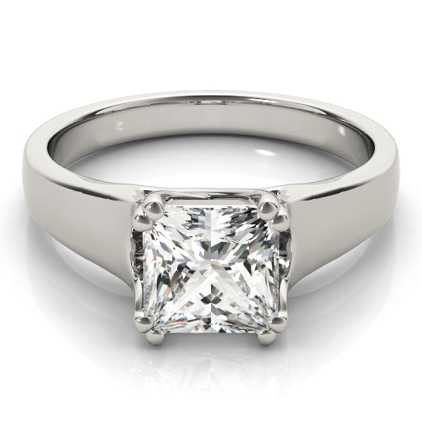 18K White Gold 1/4 CT Princess Diamond Engagement Ring