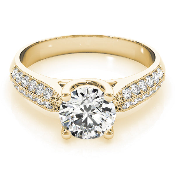 18K Yellow Gold 1 1/2 ct tw Trellis Diamond Engagement Ring