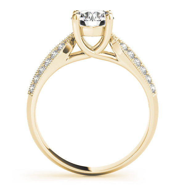 18K Yellow Gold 1 1/2 ct tw Trellis Diamond Engagement Ring
