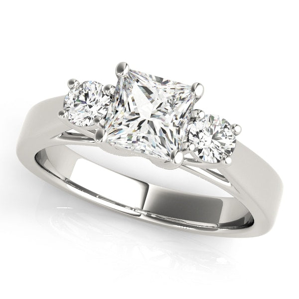 Platinum 1 ct tw Three Stone Diamond Engagement Ring