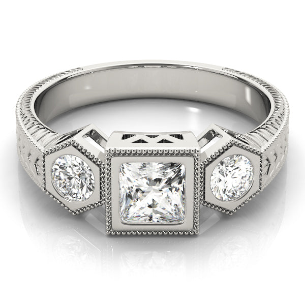 Platinum 1 CT Diamond Three Stone Engagement Ring