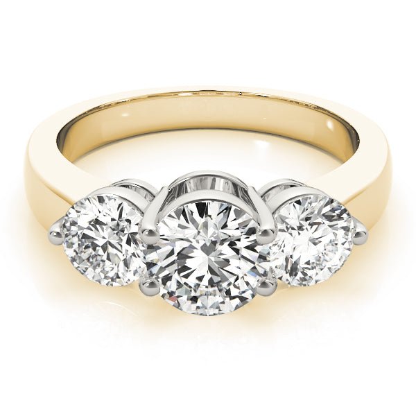 18K Yellow Gold 2 ctw Round Diamond Engagement Ring