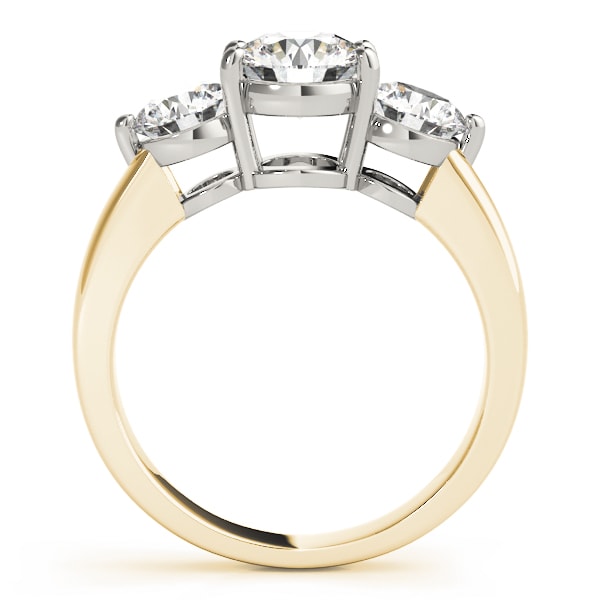 14K Yellow Gold 2 ct tw Three Stone Diamond Engagement Ring