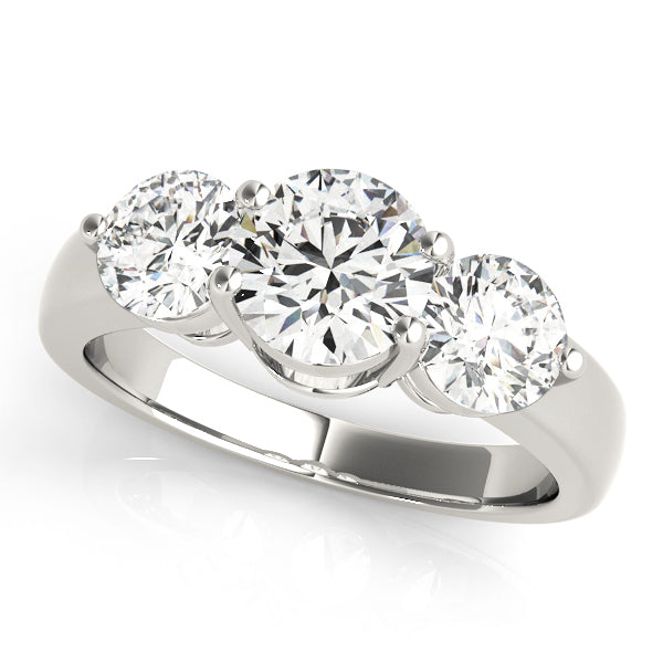 18K White Gold 2 ctw Round Diamond Engagement Ring