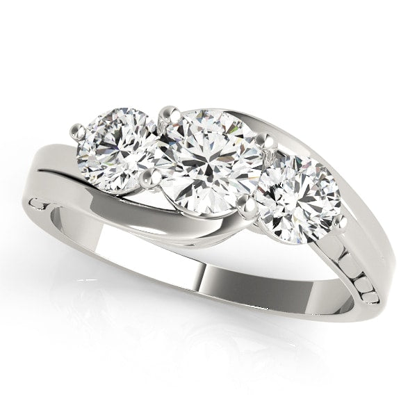 Platinum 1 ct tw Three Stone Diamond Engagement Ring