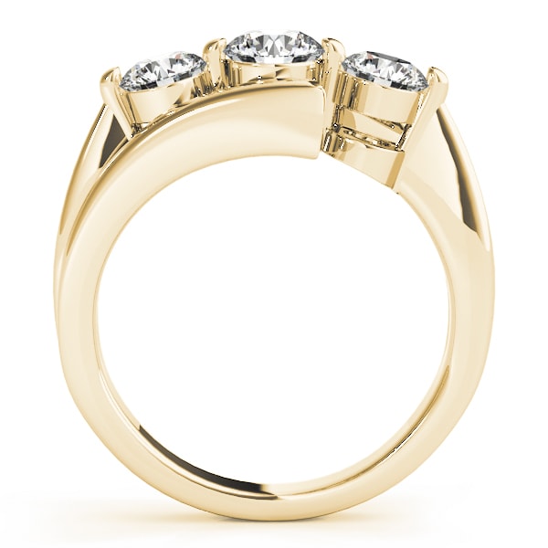 14K Yellow Gold 1 ct tw Three Stone Diamond Engagement Ring