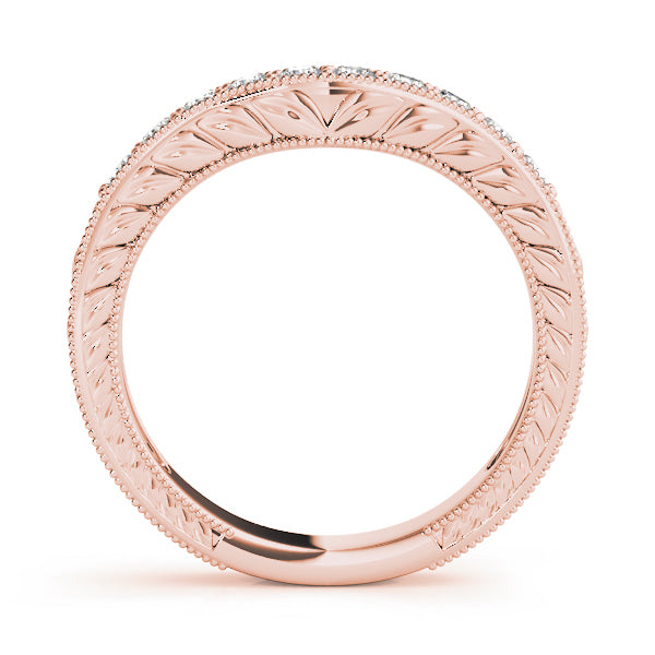 18K Rose Gold Multi-Diamond Wedding Ring