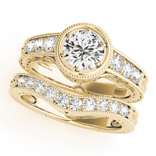 14K Yellow Gold 1 3/8 ct tw Vintage Diamond Engagement Ring