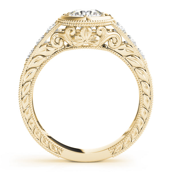 18K Yellow Gold 2 1/3 ct tw Vintage Diamond Engagement Ring