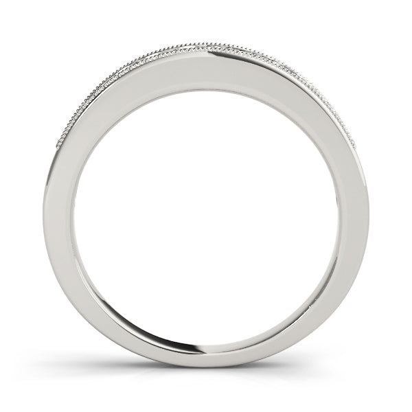18K White Gold 0.10ctw Diamond Wedding Band