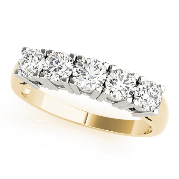 18K Yellow Gold 1 CT Diamond Wedding Band