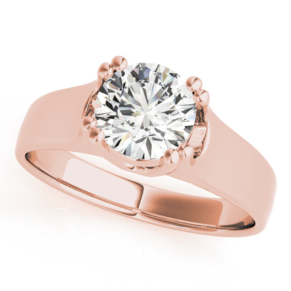 18K Rose Gold 1ct Diamond Engagement Solitaire Ring